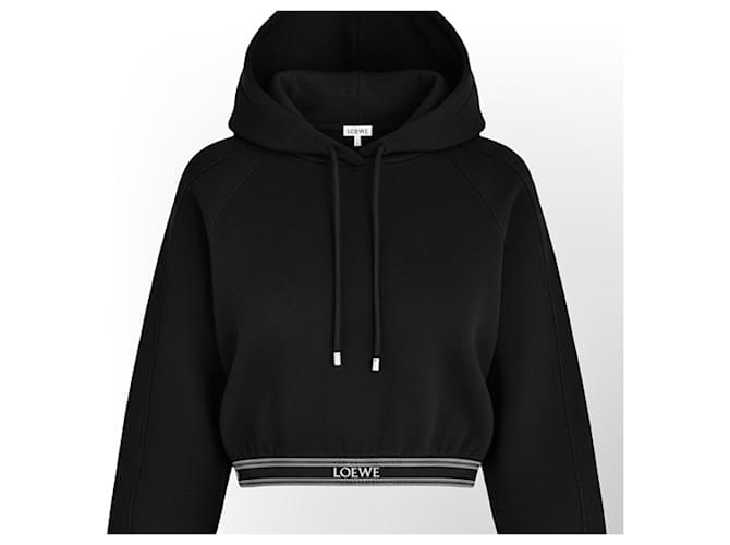 Sudadera corta de algodón Loewe - Negro - vista 4