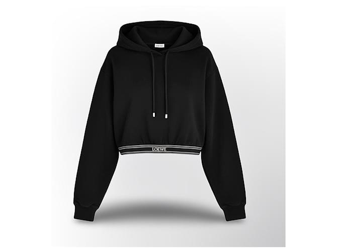 Sudadera corta de algodón Loewe - Negro - vista 8