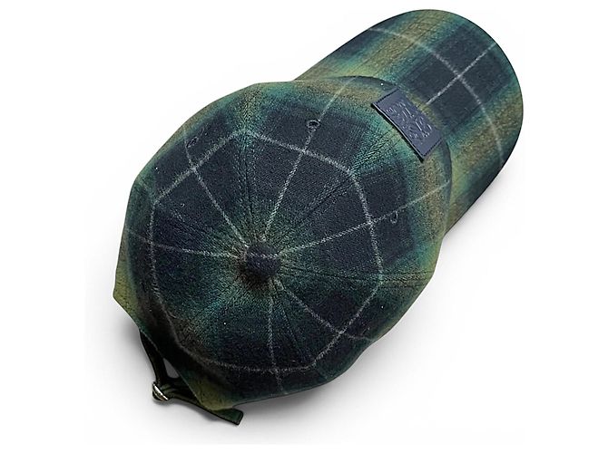 Loewe Checked Wool Baseball Cap Green Dark blue - view 12