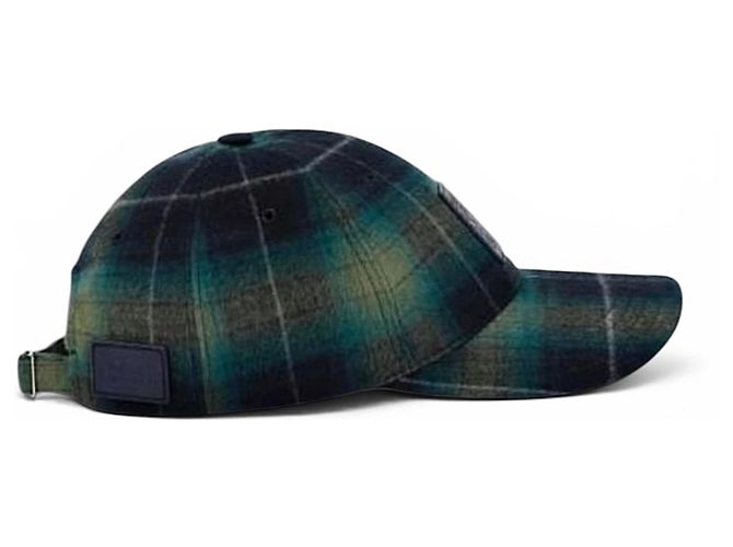 Loewe Checked Wool Baseball Cap Green Dark blue - view 13