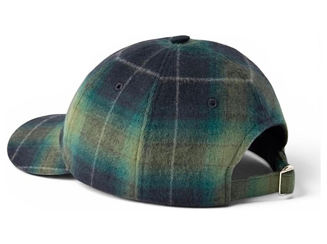 Loewe Checked Wool Baseball Cap Green Dark blue - view 4