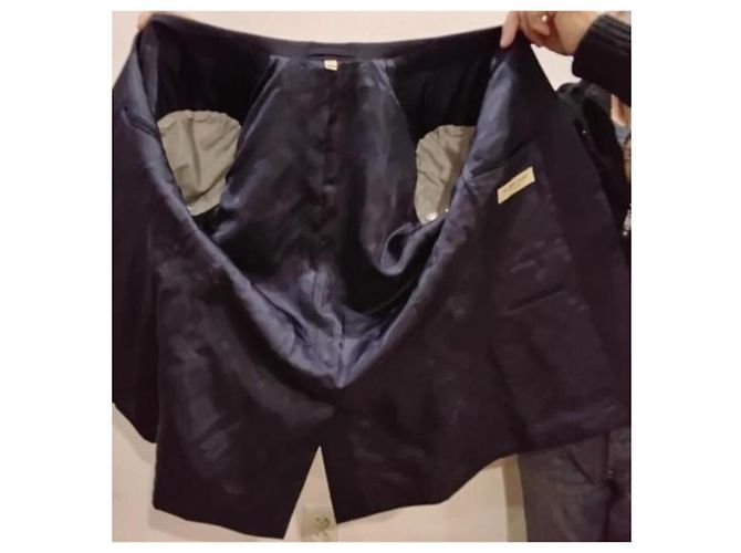 Burberry Terno de lã virgem masculino Preto Azul Azul escuro - vista 3