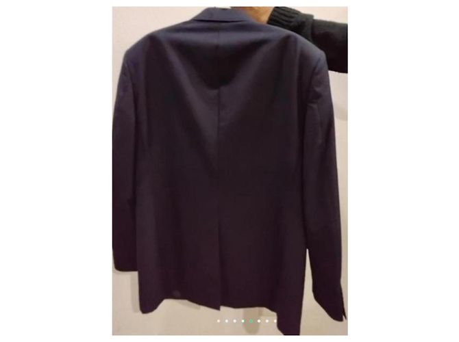 Burberry Terno de lã virgem masculino Preto Azul Azul escuro - vista 4