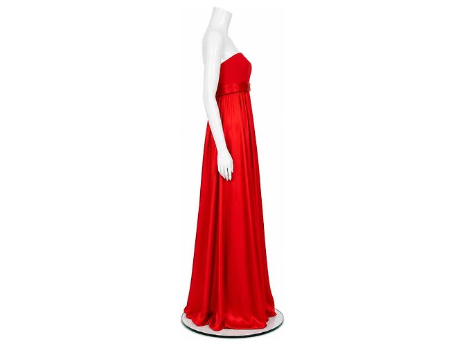 Vera Wang Trägerloses Abendkleid Valentina Rot - Ansicht 3