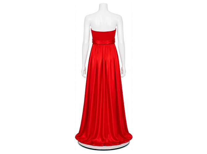 Vera Wang Trägerloses Abendkleid Valentina Rot - Ansicht 4