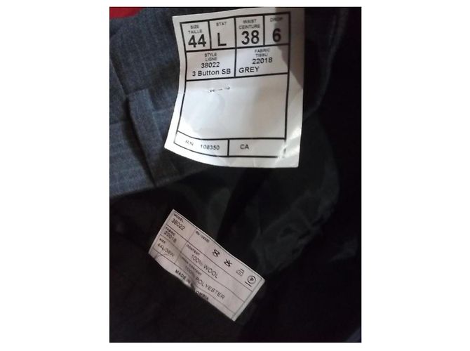 Completo in lana Emanuel Ungaro uomo, grigio antracite gessato - vista 5