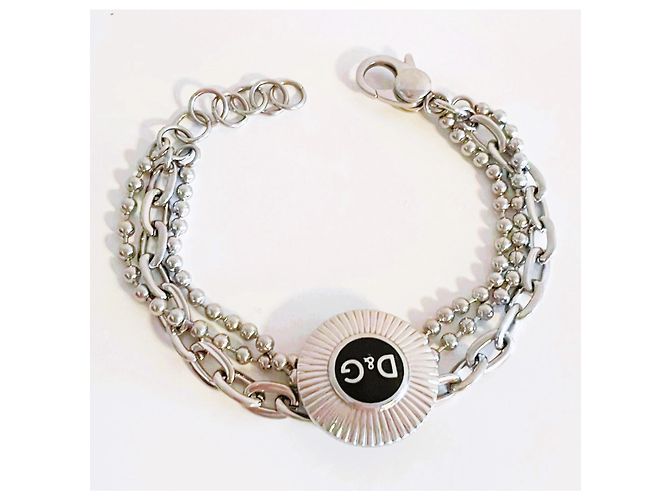 Bracciale Dolce & Gabbana DJ1041 argento e nero - vista 12