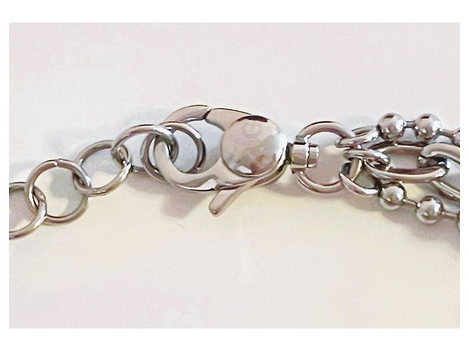 Bracciale Dolce & Gabbana DJ1041 argento e nero - vista 3