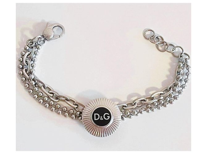 Bracciale Dolce & Gabbana DJ1041 argento e nero - vista 6