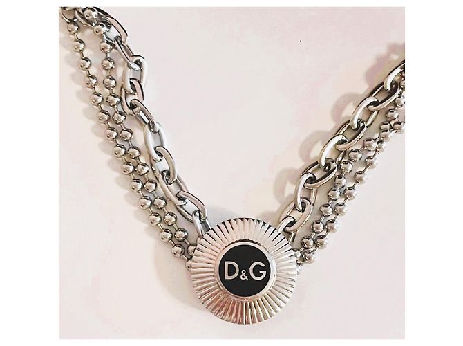 Bracciale Dolce & Gabbana DJ1041 argento e nero - vista 8