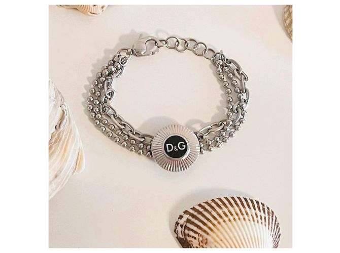 Bracciale Dolce & Gabbana DJ1041 argento e nero - vista 9