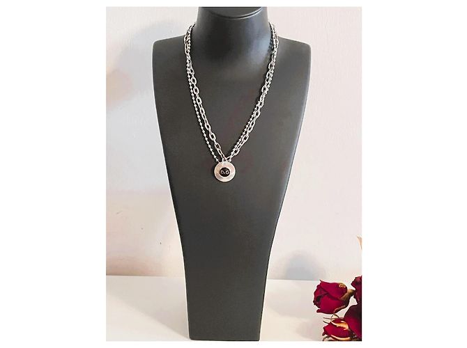 Collana Dolce & Gabbana DJ1040 con medaglione logo Argento - vista 15