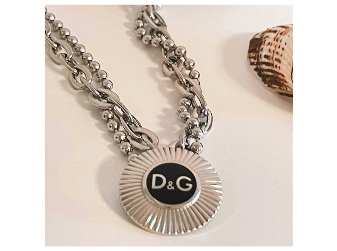 Collana Dolce & Gabbana DJ1040 con medaglione logo Argento - vista 17