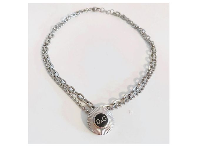 Collana Dolce & Gabbana DJ1040 con medaglione logo Argento - vista 19