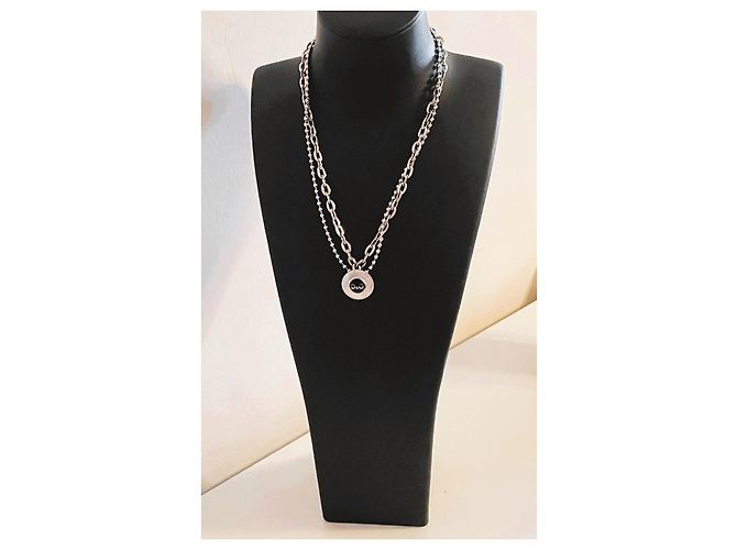 Collana Dolce & Gabbana DJ1040 con medaglione logo Argento - vista 2