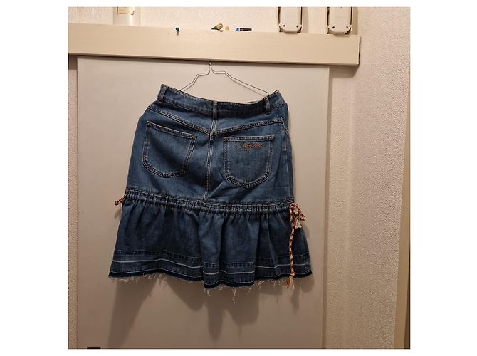 See By Chloé Jeansrock mit Volants Blau - Ansicht 5