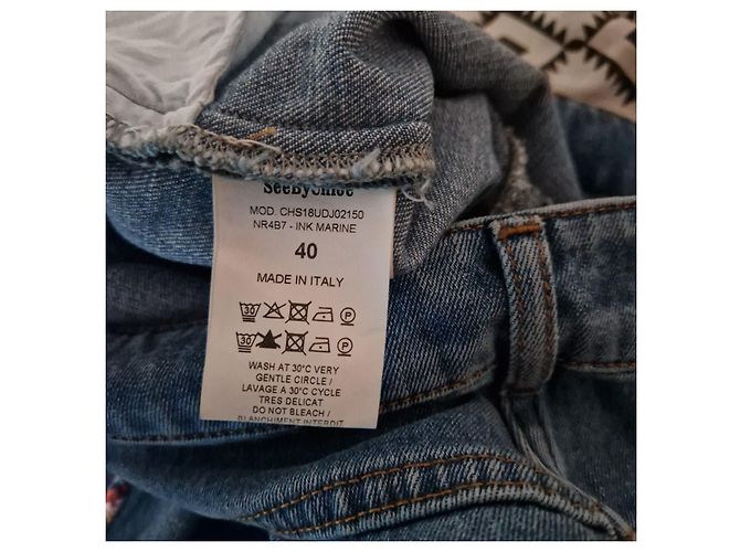 See By Chloé Jeansrock mit Volants Blau - Ansicht 6