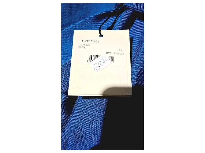 Sandro Pompei Kleid blau zum Binden - Ansicht 5
