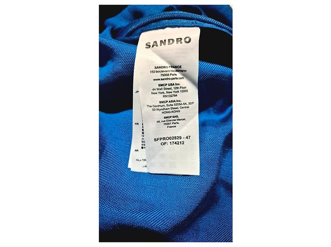 Sandro Pompei Kleid blau zum Binden - Ansicht 6