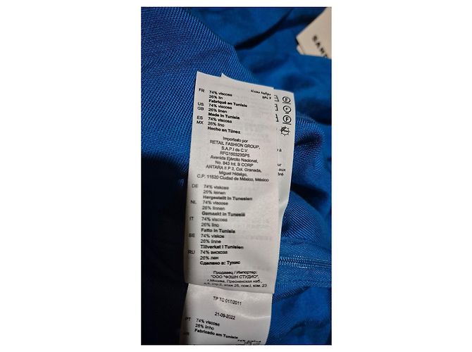 Sandro Pompei Kleid blau zum Binden - Ansicht 7