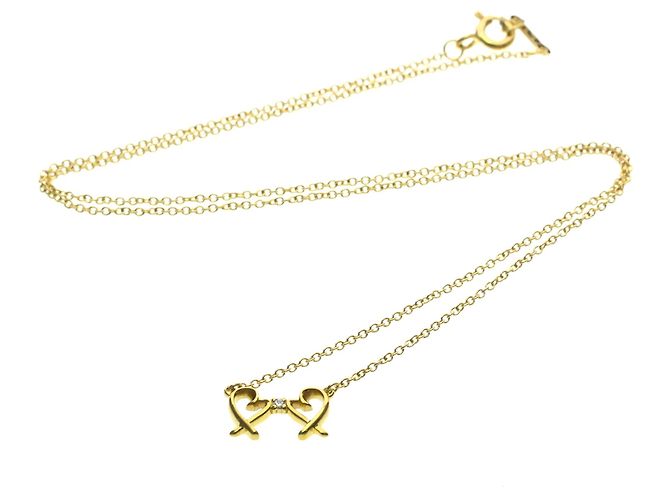Tiffany & Co Collana Tiffany Double Loving Heart D'oro - vista 12