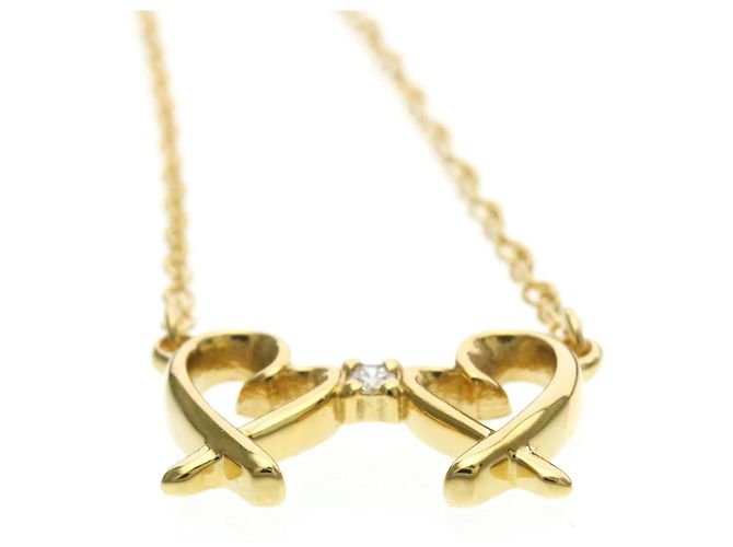 Tiffany & Co Collana Tiffany Double Loving Heart D'oro - vista 4