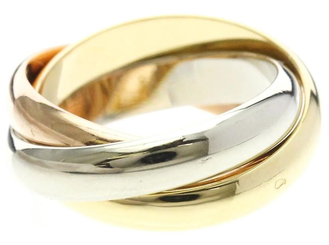 Anello Cartier Trinity in oro rosa bianco e giallo 18K D'oro - vista 2