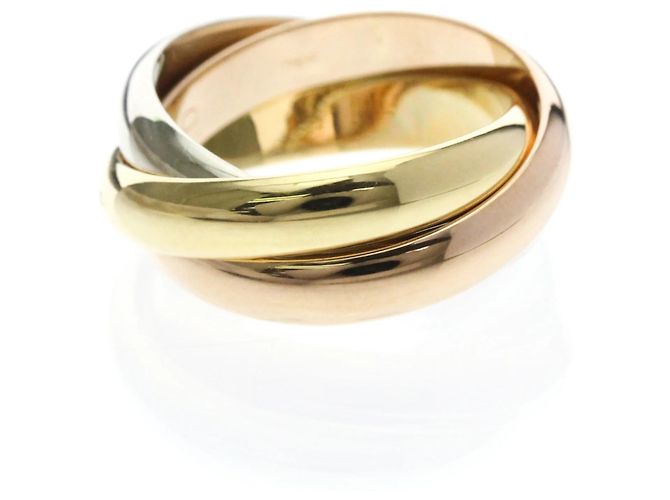 Anello Cartier Trinity in oro rosa bianco e giallo 18K D'oro - vista 3