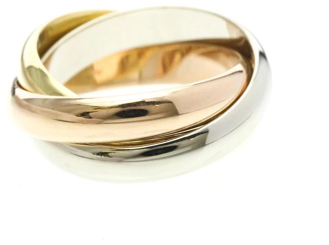Anello Cartier Trinity in oro rosa bianco e giallo 18K D'oro - vista 4