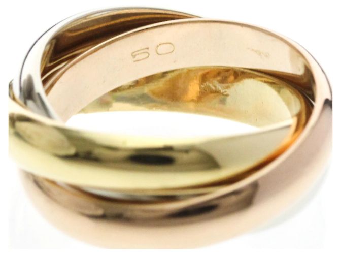 Anello Cartier Trinity in oro rosa bianco e giallo 18K D'oro - vista 7