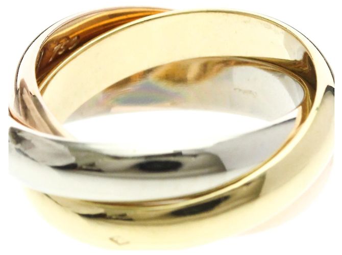 Anello Cartier Trinity in oro rosa bianco e giallo 18K D'oro - vista 8