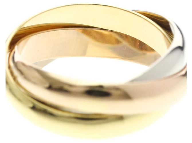 Anello Cartier Trinity in oro rosa bianco e giallo D'oro - vista 6