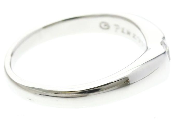 Tiffany & Co Anello Tiffany Curved Band Diamond Argento - vista 4