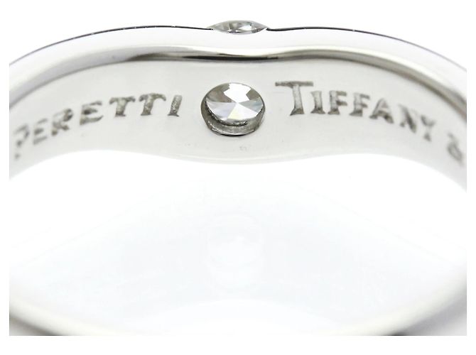 Tiffany & Co Anello Tiffany Curved Band Diamond Argento - vista 8