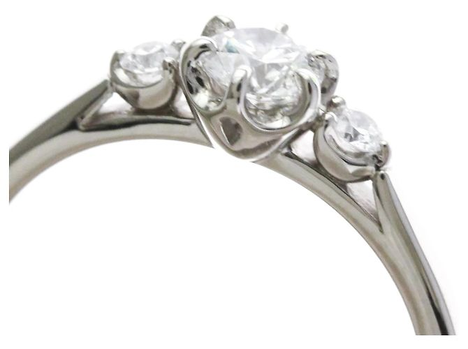 Autre Marque Platin-Diamant-Verlobungsring Silber - Ansicht 11