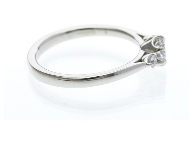 Autre Marque Platin-Diamant-Verlobungsring Silber - Ansicht 4