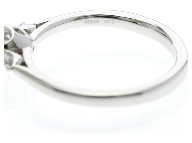 Autre Marque Platin-Diamant-Verlobungsring Silber - Ansicht 6