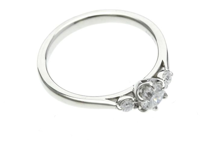 Autre Marque Platin-Diamant-Verlobungsring Silber - Ansicht 9