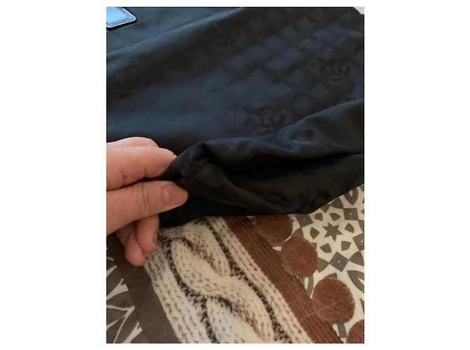 Borsa Shopper Chanel Travel Line in Tela Nera Nero - vista 7