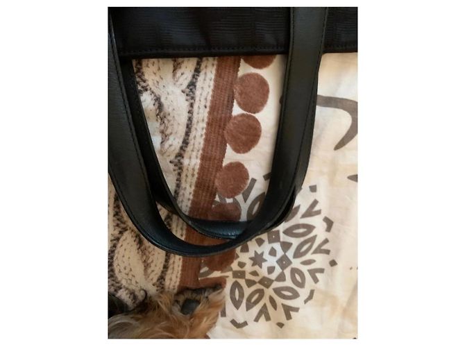 Borsa Shopper Chanel Travel Line in Tela Nera Nero - vista 9