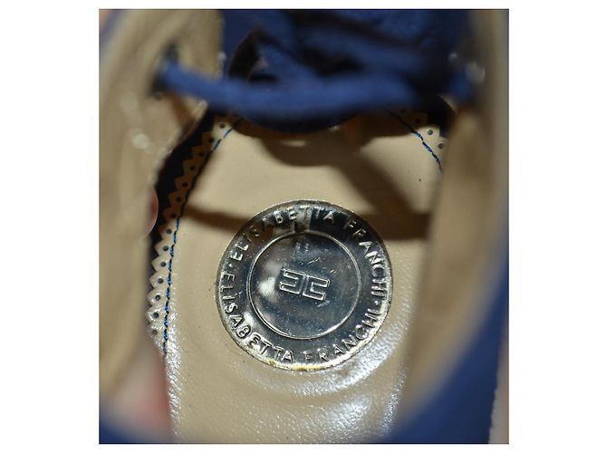 Sandali Elisabetta Franchi in Pelle Scamosciata Blu - vista 8