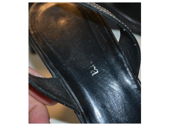 Max Mara Sandali con Zeppa in Pelle Nera Nero - vista 6