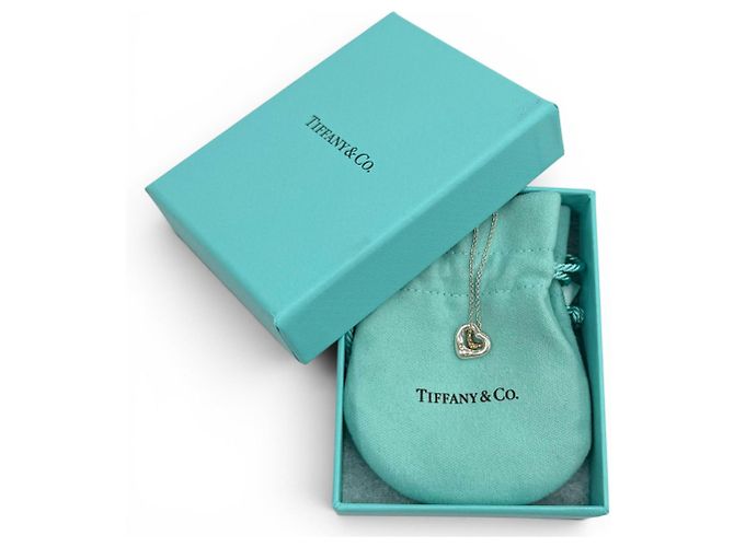 Tiffany & Co Collana con pendente Tiffany Elsa Peretti Open Heart Argento D'oro - vista 2