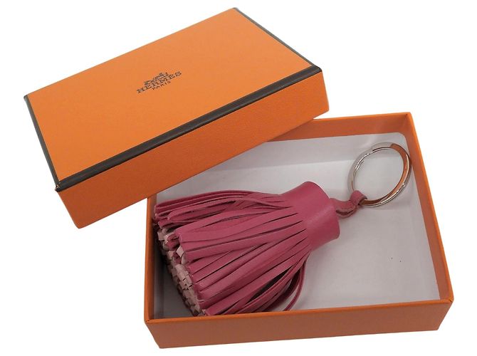 Hermès Hermes Carmen Agneau Milo Portachiavi Charm per Borsa Rosa - vista 2