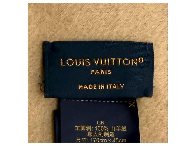 Stola in cashmere beige Louis Vuitton - vista 8