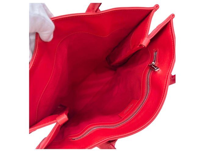 Sac cabas en cuir rouge Salvatore Ferragamo - vue 7