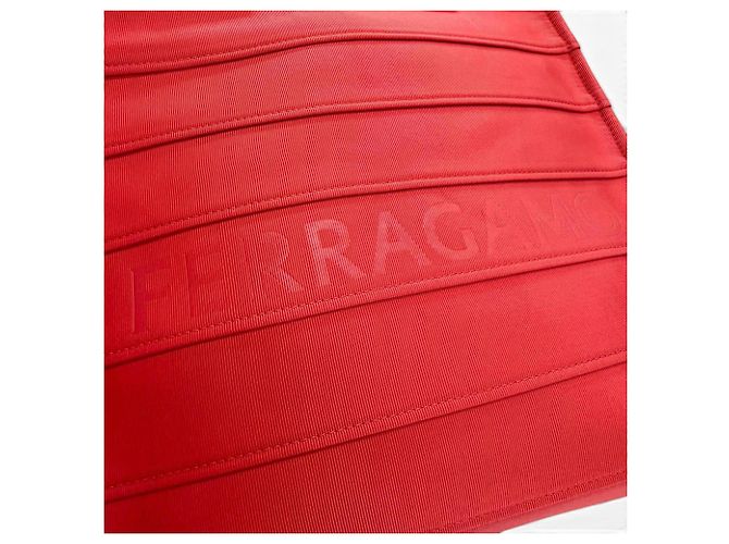 Sac cabas en cuir rouge Salvatore Ferragamo - vue 9