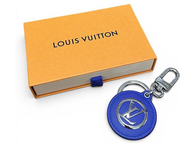 Portachiavi in pelle blu Louis Vuitton - vista 2