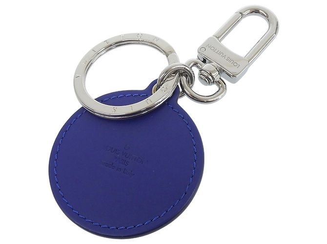 Portachiavi in pelle blu Louis Vuitton - vista 3