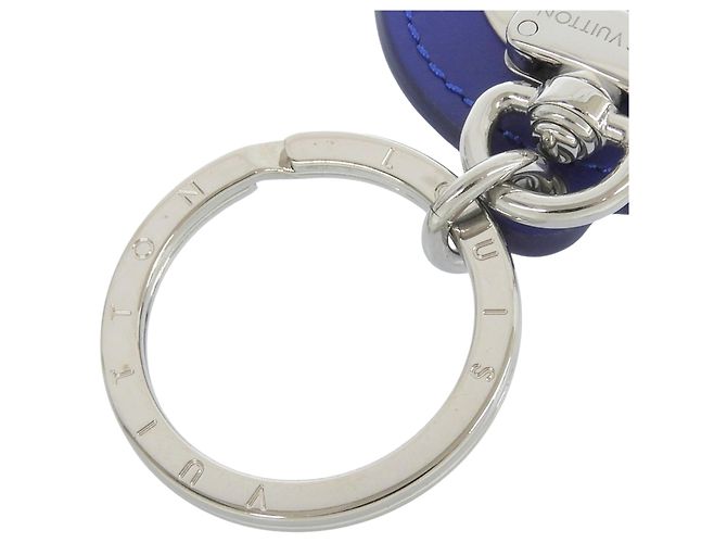Portachiavi in pelle blu Louis Vuitton - vista 7